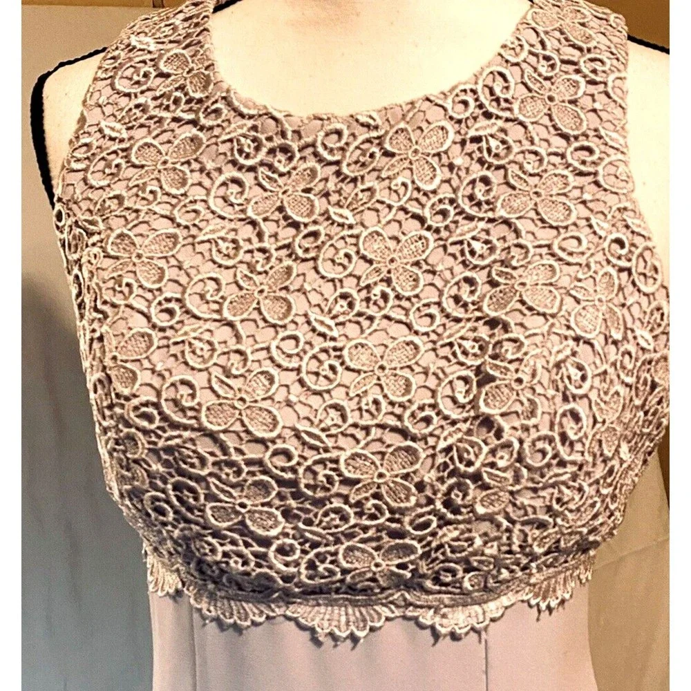 Vintage Celine New York Lilac Long Formal Evening Gown Dress Junior Sz 7/8 Lined - Picture 2 of 12